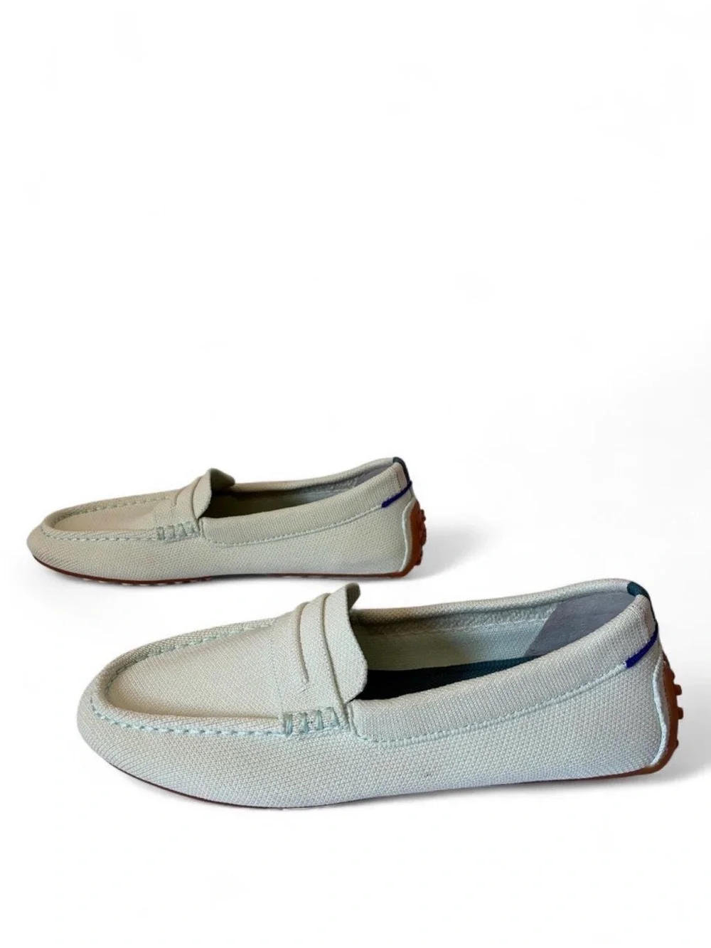Rothy’s The Driver Mint Green Knit Slip-On Loafers size 7